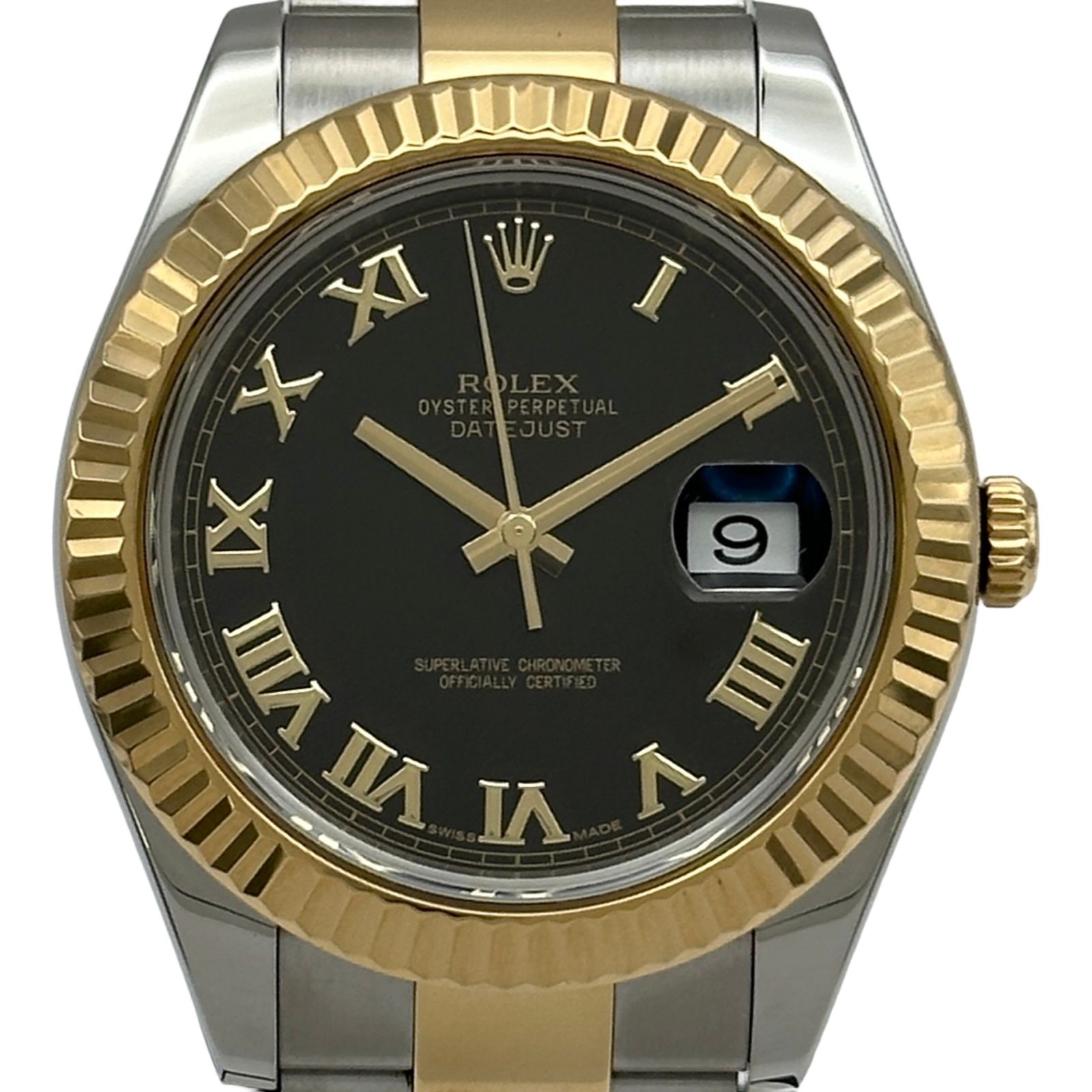 ロレックス ROLEX デイトジャスト2 116333 ブラック ゴールド/ステンレススチール 自動巻き メンズ 腕時計