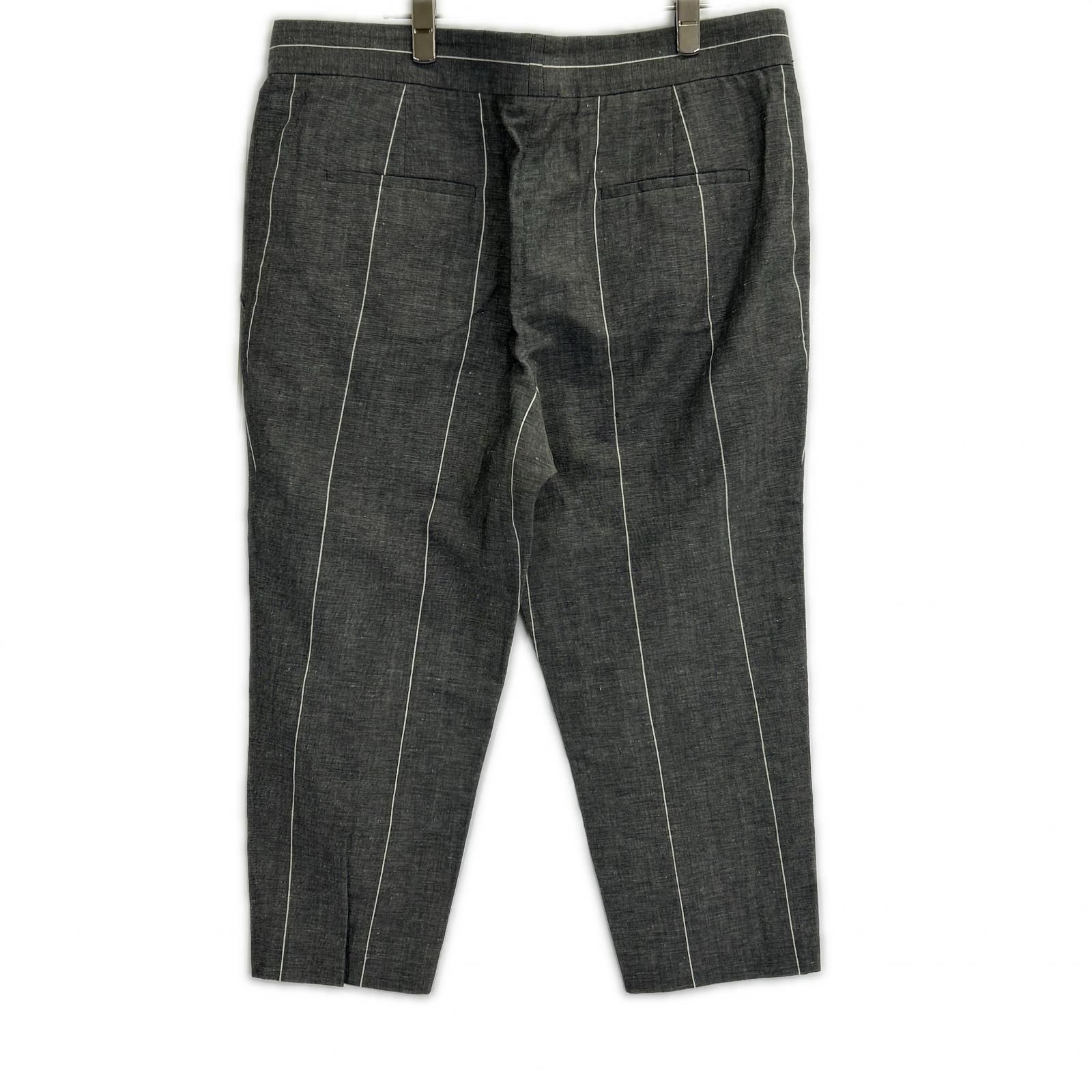 BRUNELLO CUCINELLI ブルネロクチネリ グレー リネン 8分丈パンツ 44