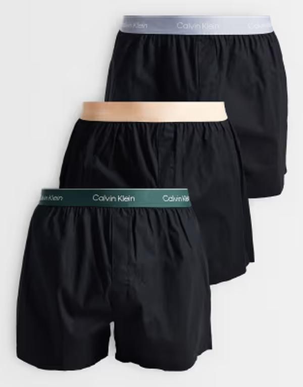 カルバンクライン メンズ アンダーウェア ボクサーパンツ コットン Calvin Klein Icon Cotton Stretch 3pack boxers with colo red waistb