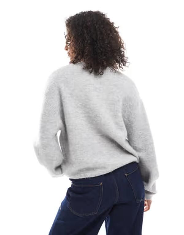 ジーナトリコ レディース アウター カーディガン クルーネック ウール ニット Gina Tricot crew necknit wool alpacardigan in light heather