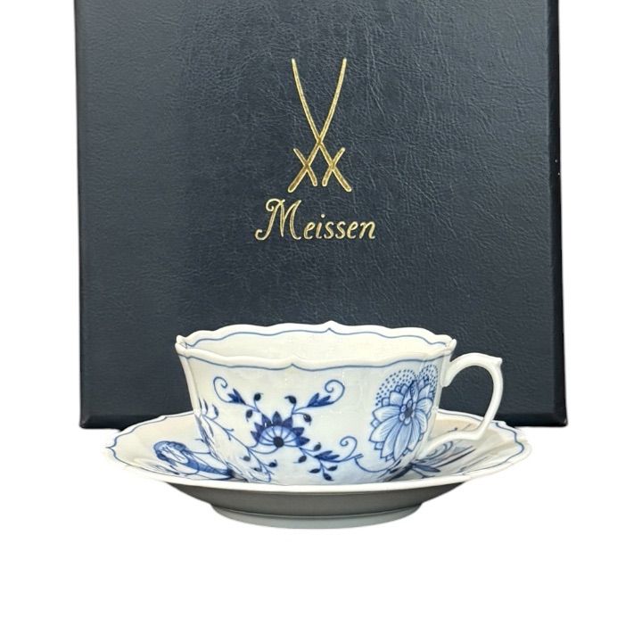 MEISSEN - Meissen マイセン ブルーオニオン　カップ＆ソーサー 1客 MEISSEN マイセン Blue Onionブルーオニオン ティーカップ＆ソーサー 1