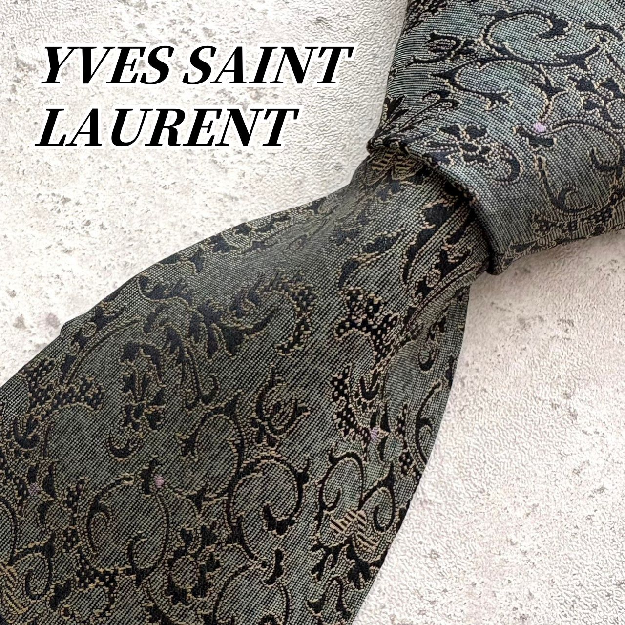 極美品】イヴサンローラン YVES SAINT LAURENT ネクタイ ブラック