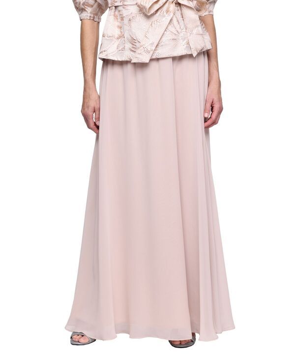 アレックスイブニングス レディース ボトムスカート シフォン マキシ Alex Evenings Womens Chiffon PullOn Maxi Skirtaupe トープ