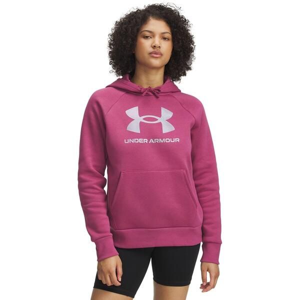 アンダーアーマー レディース アウター パーカー・スウェット フリース Under Armour Womens Rival Fleece Shimmer Performance Hoodie Red