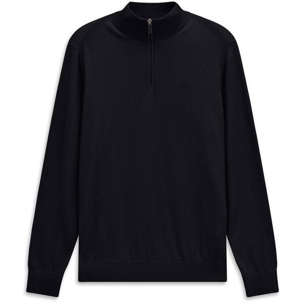 ブガッティ メンズ アウター ニット・セーター Bugatti Mens 14 Zip Knitted Top Navy ネイビー