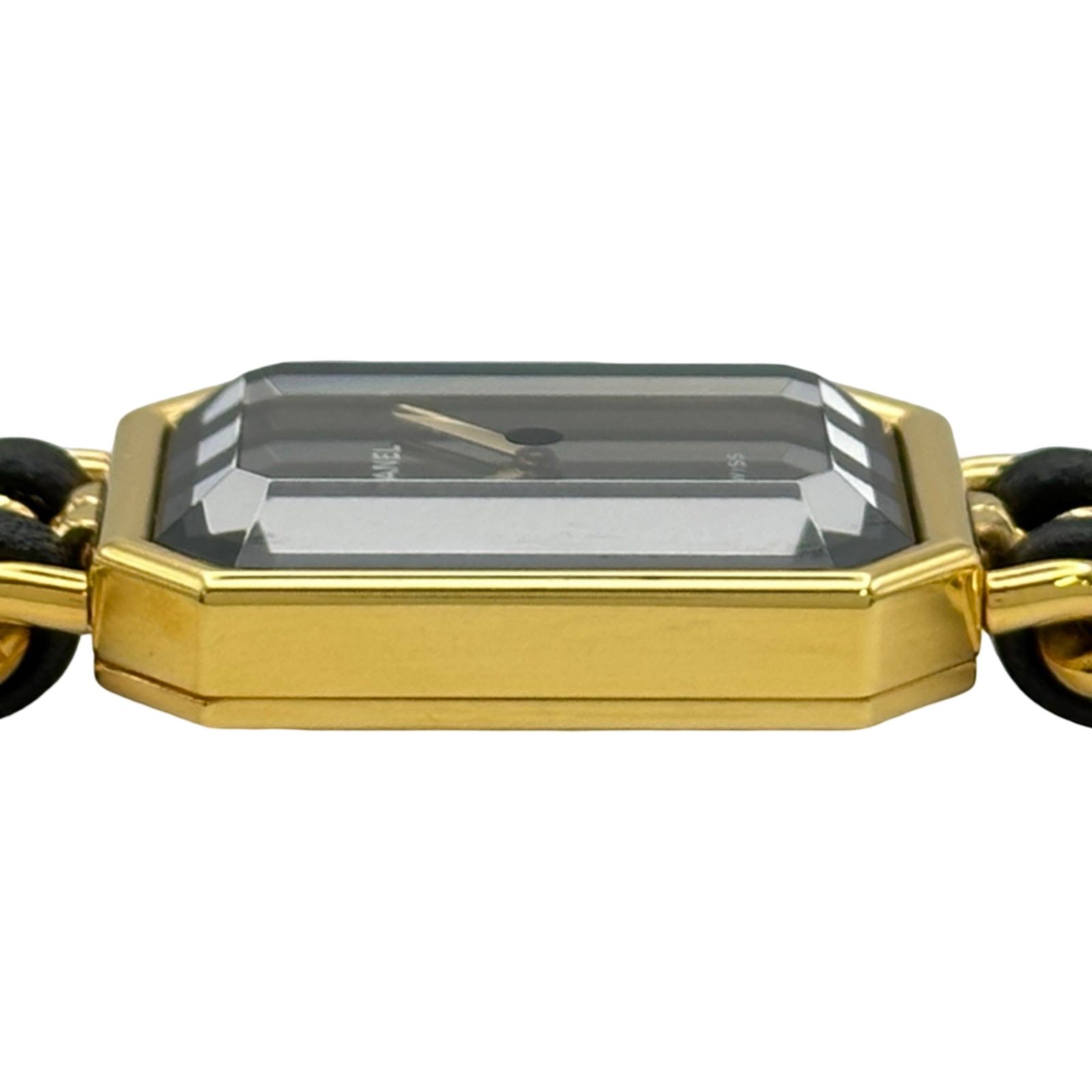 シャネル CHANEL プルミエールM H0001 ブラック メッキ クオーツ レディース 腕時計