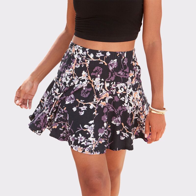 ラスカーナ レディース ボトムスカート フラワー柄 プリント フラワー Lascana Womens Floral Print Skort Black Multicolor ブラック