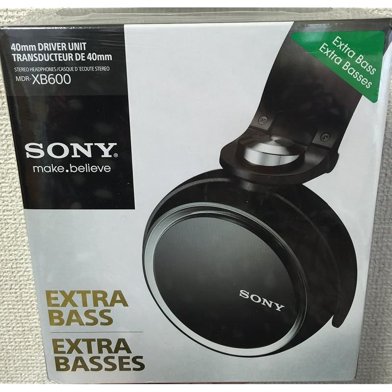 【新品】 SONY ステレオヘッドホン ブラック MDR-XB600/B 1