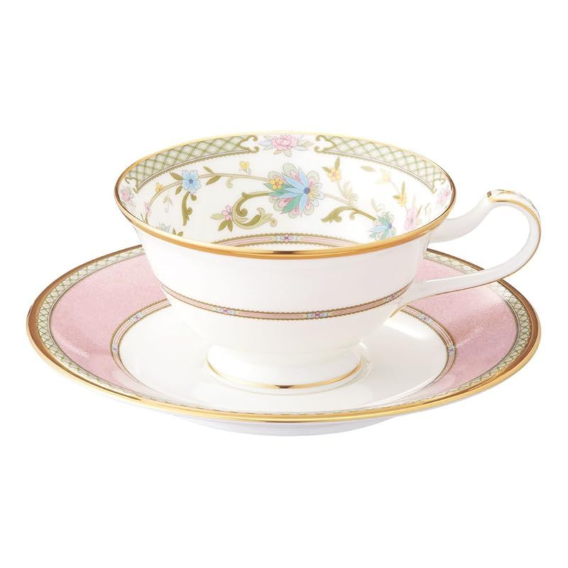 【新品】 Noritake ノリタケ カップ & ソーサー ( コーヒー ティー 兼用) 220cc ヨシノ ピンク ボーンチャイナ Y59587/9983-7