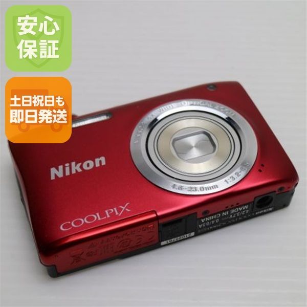 送料無料】超美品 COOLPIX S2900 レッド 即日発送 コンデジ Nikon 本体