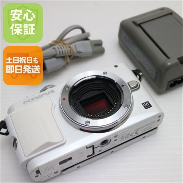 超美品 E-PL6 OLYMPUS PEN Lite ホワイト 即日発送 ミラーレス一眼 OLYMPUS 本体 土日祝発送OK