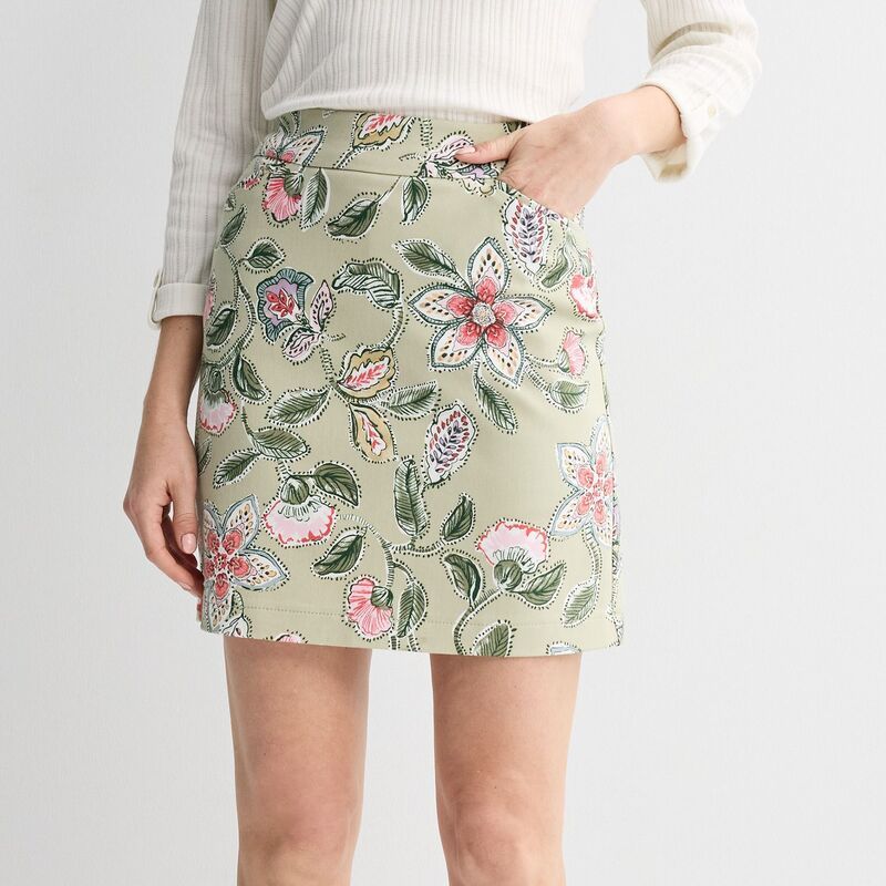 クロフト＆バロー レディース ボトムスカート Womens Croft Barrow Effortless PullOn Skort Beige Summer Bloom ベージュ
