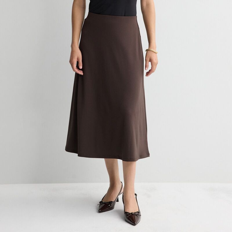 ナインウェスト レディース ボトムスカート ミディ ニット Womens Nine West Knit Midi Skirt Barry Brown ブラウン