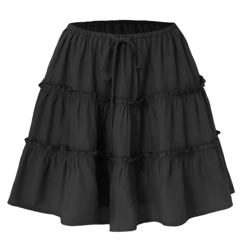 イエスファッション レディース ボトムスカート フリル ミニ ショートパンツ ハイウエスト Yesfashion Women s HighWaist Flowy Mini Skort with Ruf