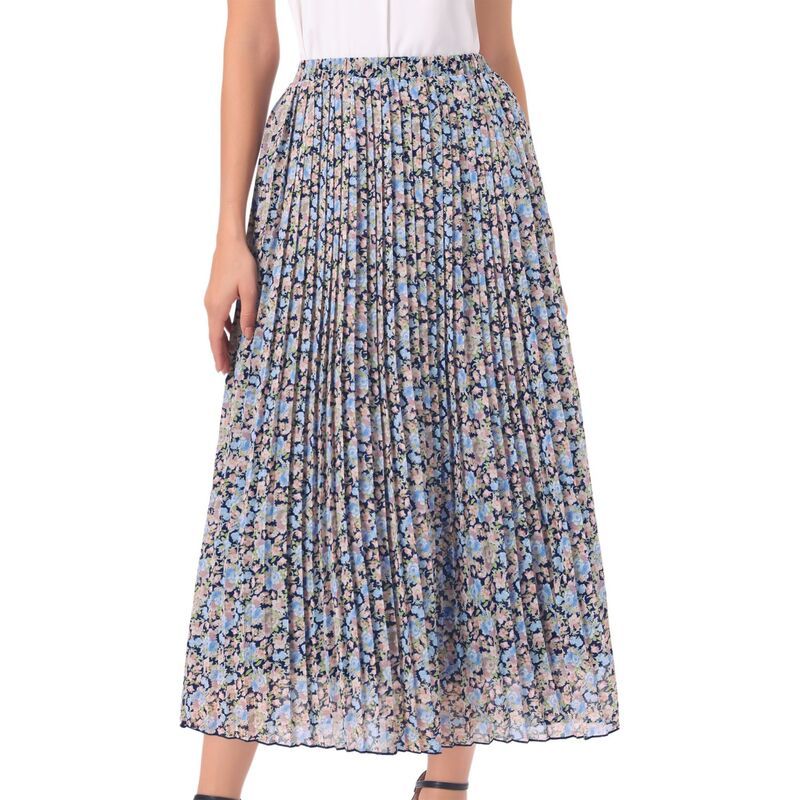 インスパイア シック レディース ボトムスカート A ライン フラワー柄 ミディ フラワー INSPIRE CHIC Floral Skirt for Women A Line High Waiste