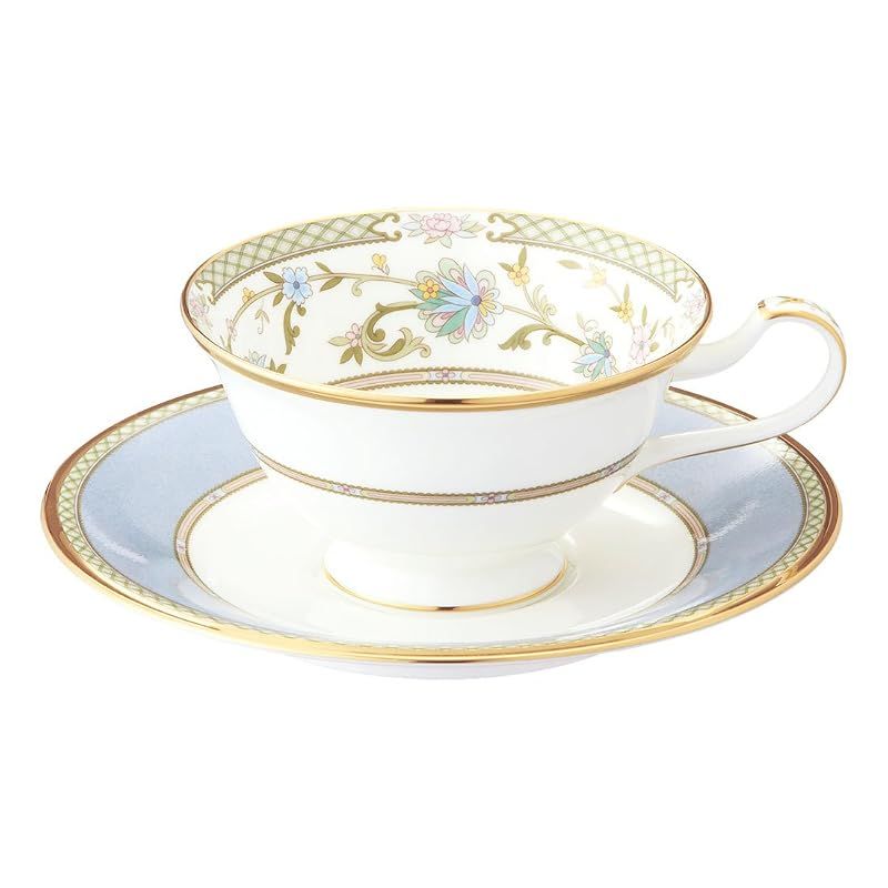 【新品】 Noritake ノリタケ カップ & ソーサー ( コーヒー ティー 兼用) 220cc ヨシノ グレー ボーンチャイナ Y59587/9983-6