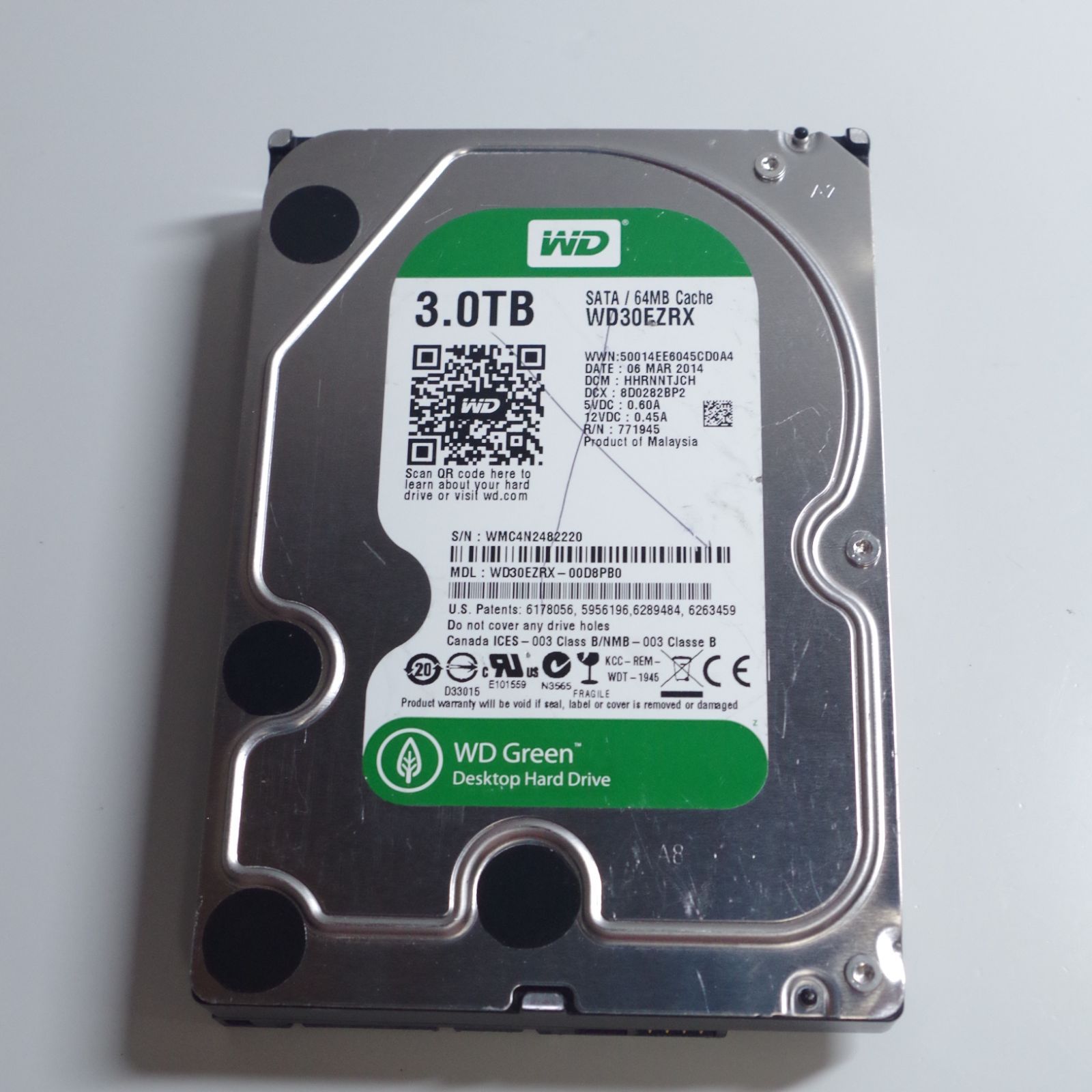 WD Green 3TB HDD WD30EZRX 正常品 - メルカリ