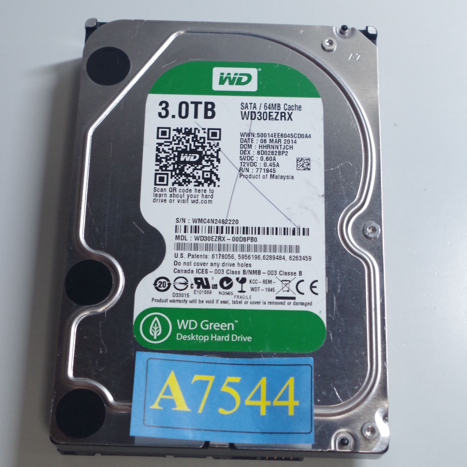WD Green 3TB HDD WD30EZRX 正常品 - メルカリ