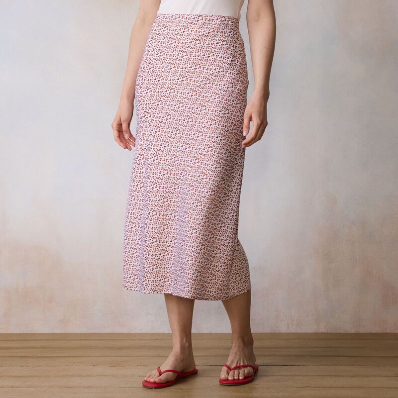 LC Lauren Conrad レディース ボトムスカート ミディ Womens LC Lauren Conrad Midi Slip Skirt Red Tiny Tomatoes レッド