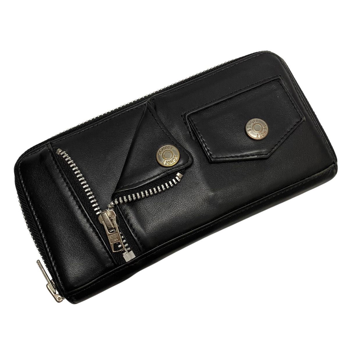 ショット SCHOTT LEATHER RIDERS ZIP WALLET レザーライダース ジップ