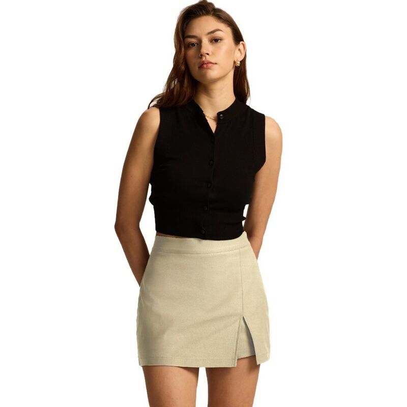 セオリア レディース ボトムスカート サイドスリット A ライン ミニ Seoria Women Skorts High Waisted Mini Skirt Casual Office Aline
