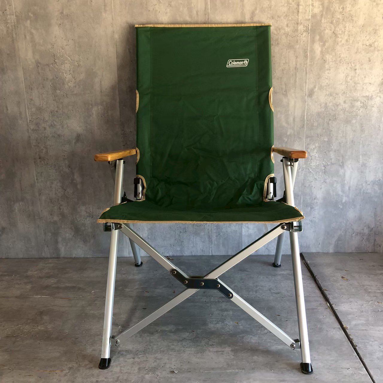 Coleman レイチェア 2脚セット グリーン レッド リクライニング