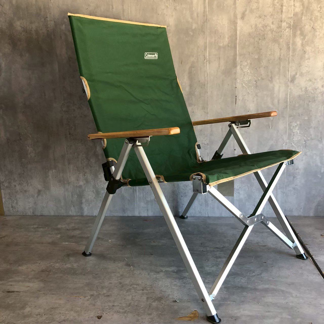 Coleman レイチェア 2脚セット グリーン レッド リクライニング