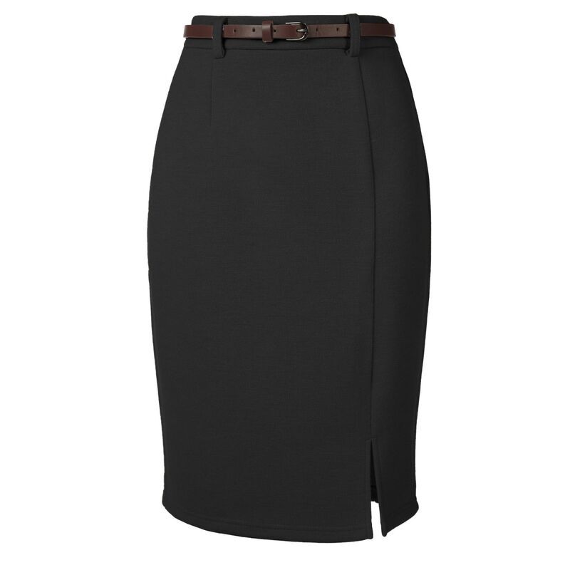 インスパイア シック レディース ボトムスカート ひざ丈 ミディ INSPIRE CHIC Pencil Skirt for Women Knee Lengthigh Waisted Elegant