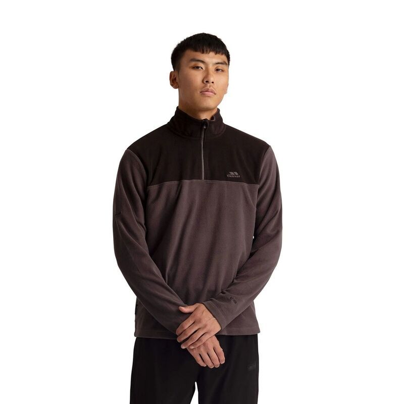 トレスパス メンズ アウター ニット・セーター フリース Trespass Mens Curtiston AT100 Fleece Top Dark Grey グレー
