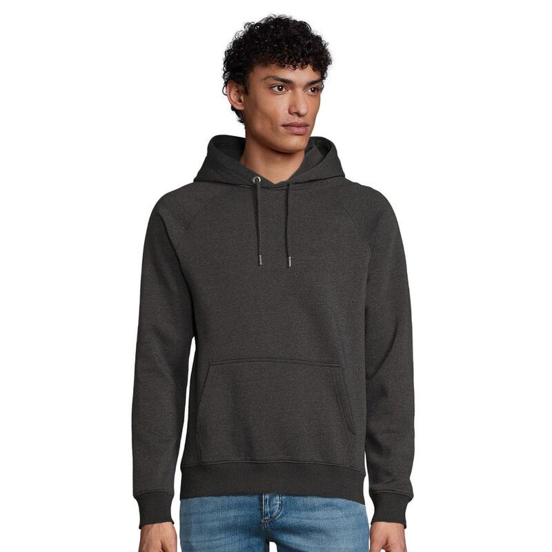 ソルズ メンズ アウター ニット・セーター パーカー SOLS Unisex Adult Stellar Hoodie Charcoal Marl チャコール