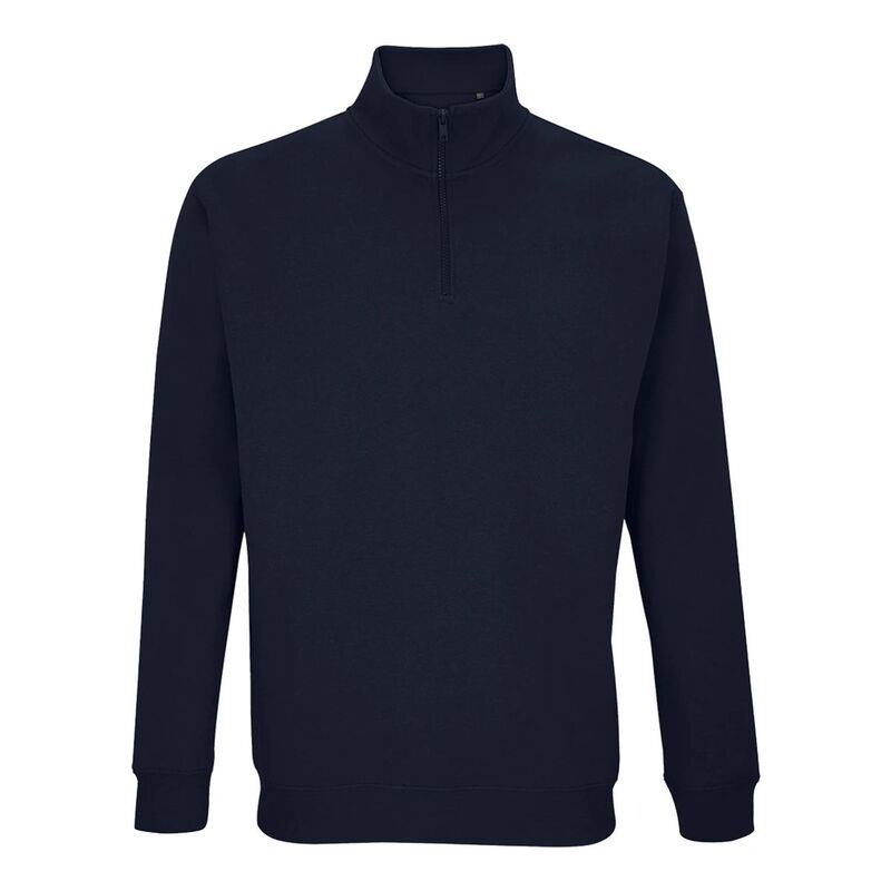 ソルズ メンズ アウター ニット・セーター ハーフジップ スウェット シャツ SOLS Unisex Adult Conrad Quarter Zip Sweatshirt French Navy ネ