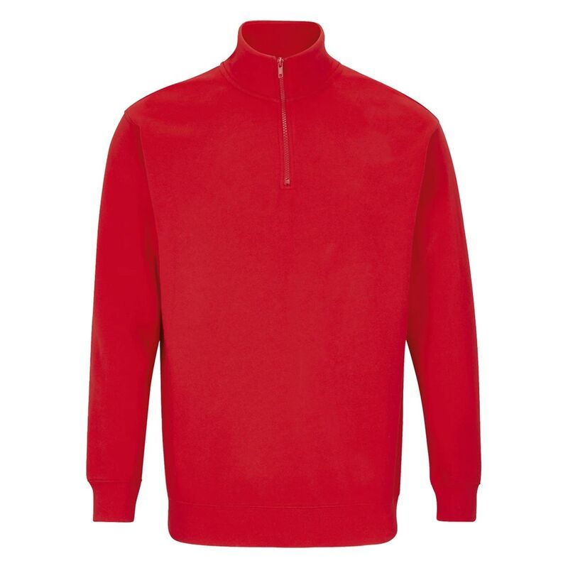 ソルズ メンズ アウター ニット・セーター ハーフジップ スウェット シャツ SOLS Unisex Adult Conrad Quarter Zip Sweatshirt Bright Red レッ