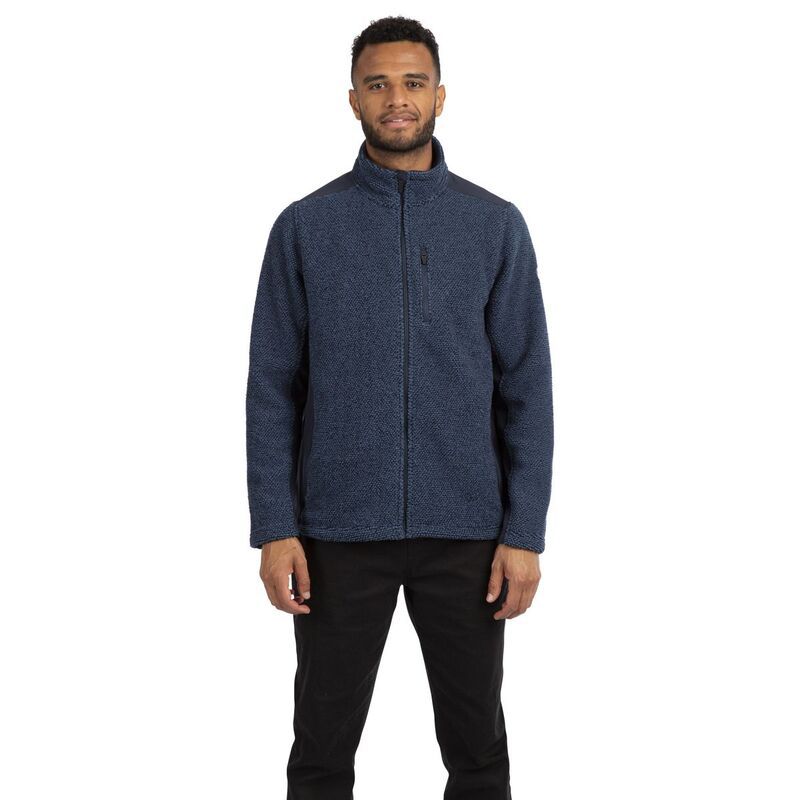トレスパス メンズ アウター ニット・セーター フリース ジャケット Trespass Mens Farantino Fleece Jacket Smokey Blue Stripe ブルー