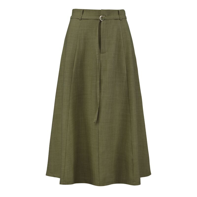 インスパイア シック レディース ボトムスカート A ライン ハイウエスト マキシ INSPIRE CHIC Womens ALine Skirt with Pockets Elastic High