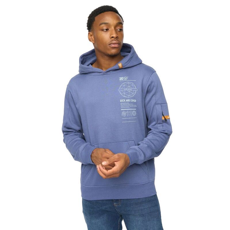 ダックアンドカバー メンズ アウター ニット・セーター パーカー Duck and Cover Mens Ashland Hoodie Denim Blue デニム