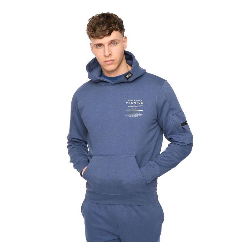 ダックアンドカバー メンズ アウター ニット・セーター コットン パーカー Duck and Cover Mens Rayland Cotton Blend Hoodie Denim Blue デニム 13,286円