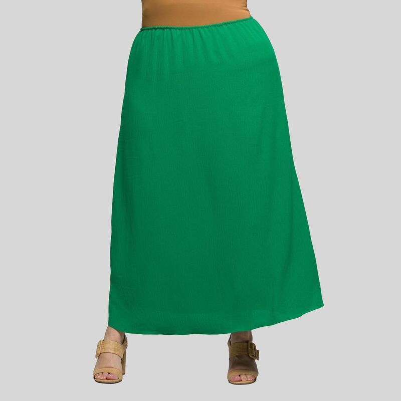 24 セブンコンフォート レディース ボトムスカート A ライン プラスサイズ マキシ Plusize 24Seven Comfort Apparel ALine Maxi Skirt Green グ