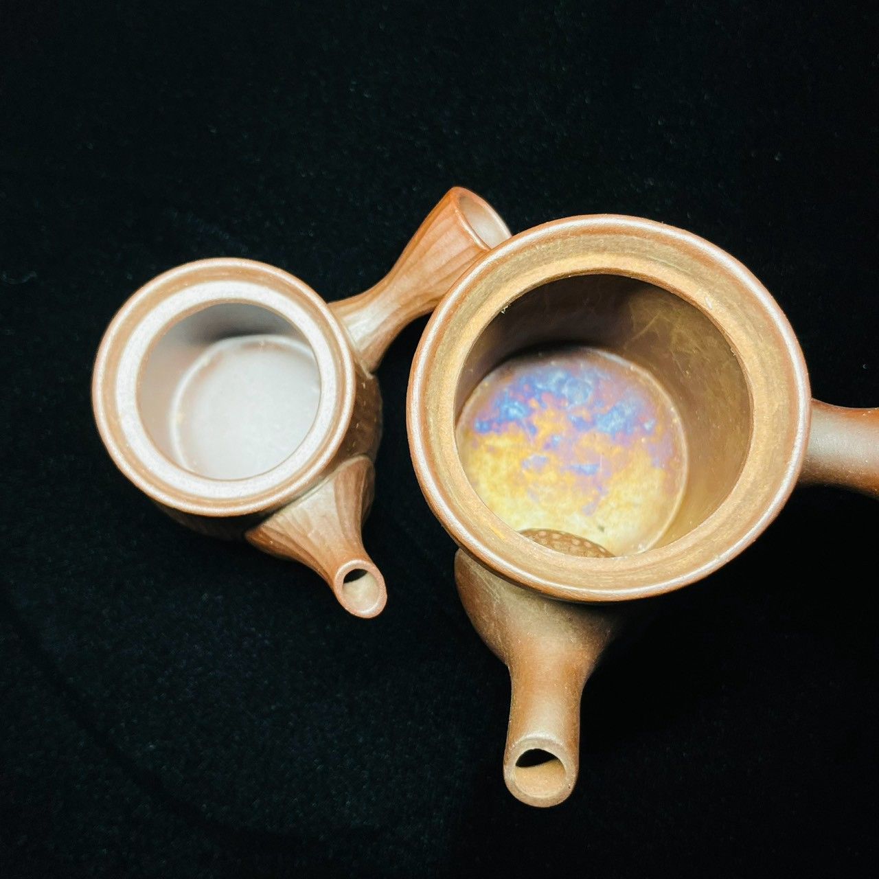 アンティーク 骨董 急須 2点 & 木製 盆 茶道具 煎茶器 レトロ 古道具