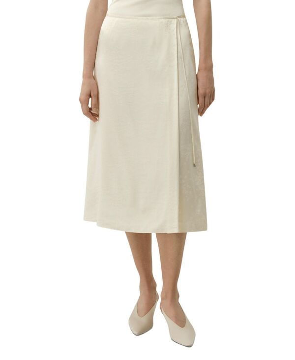 リリーシルク レディース ボトムスカート LILYSILK Womens Ying Jacquard Silk Skirt Lily white ホワイト