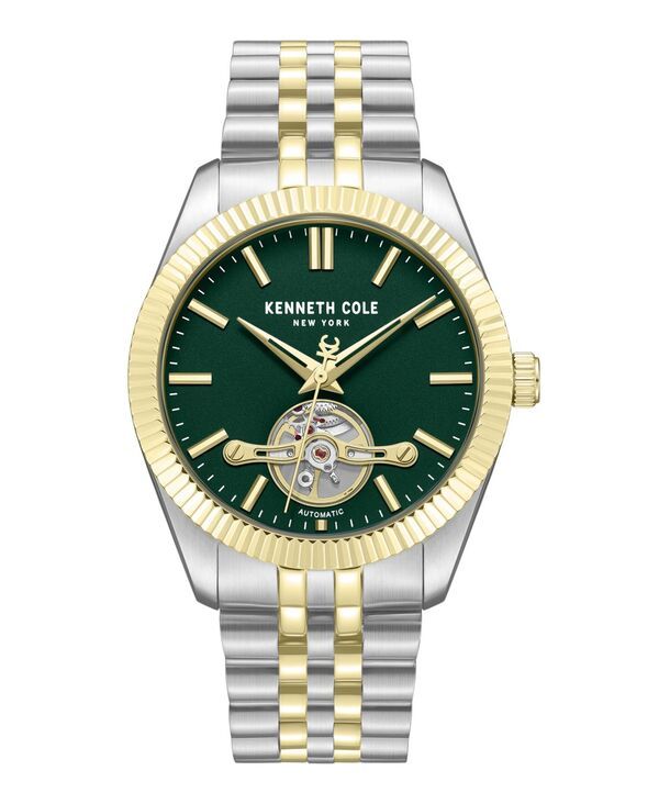 ケネスコール メンズ アクセサリー 腕時計 Kenneth Cole New York Mens Automatic Watch 43mm Silver Gold Yellow イエロー