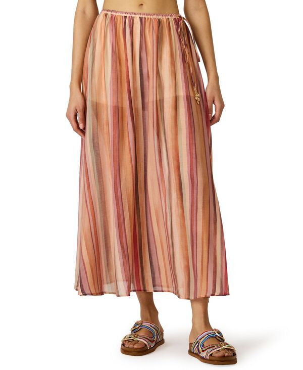 スティーブ マデン レディース ボトムスカート マキシ Steve Madden Womenshiloh Maxi Skirt Painted Stripe ストライプ