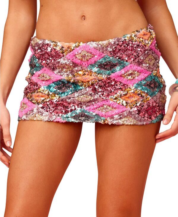アディクテッド レディース ボトムスカート スパンコール Edikted Womens Retro Barbie Sequin Micro Skort Pink ピンク