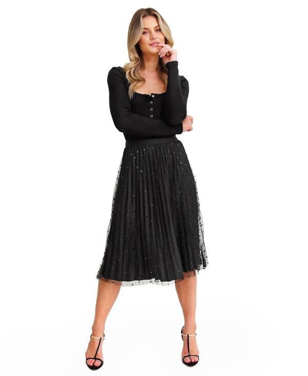 ベルアンドブルーム レディース ボトムスカート Belle Bloom Womens Mixed Feeling Reversible Skirt Black ブラック