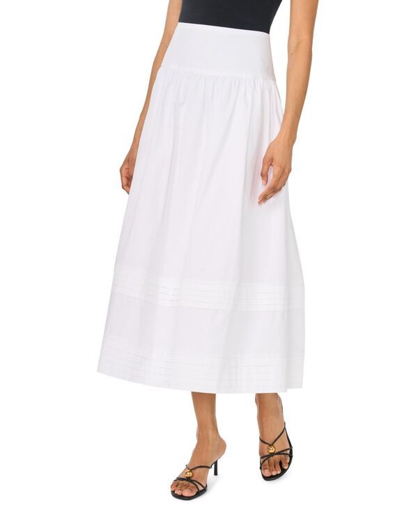 ワンステイト レディース ボトムスカート プリーツ ミディ 1STATE Womens Pleated Hemidi Skirt Ultra White ホワイト