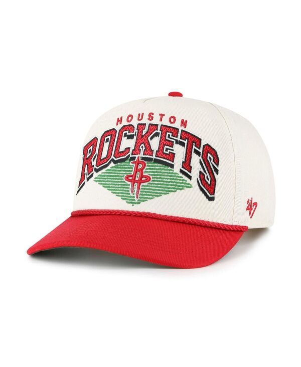 47 ブランド メンズ アクセサリー 帽子 47 Brand Mens CreamRed Houston Rockets Pomona TwoTone Rope Hitch Adjustable Ha