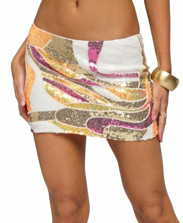 アディクテッド レディース ボトムスカート ミニ スパンコール Edikted Womens Kamryn Abstract Sequin Mini Skirt Mix