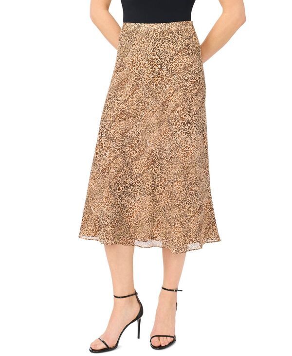セセ レディース ボトムスカート プリント ミディ CeCe Womens Bias Printed Midi Skirt Dune