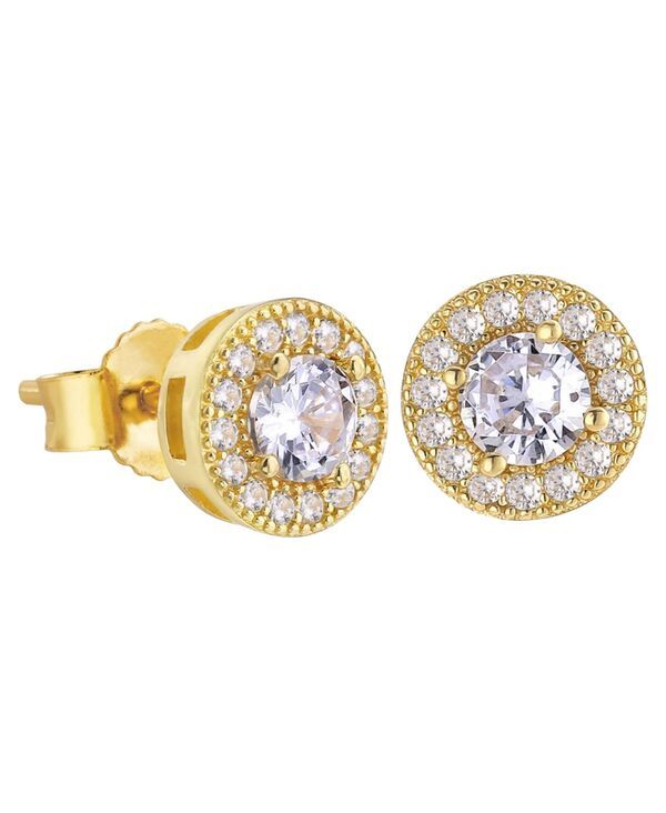 ローナ サットン メンズ アクセサリー ピアス・イヤリング Rhona Sutton Mens Cubic Zirconia Iced Stud Earrings Gold ゴールド