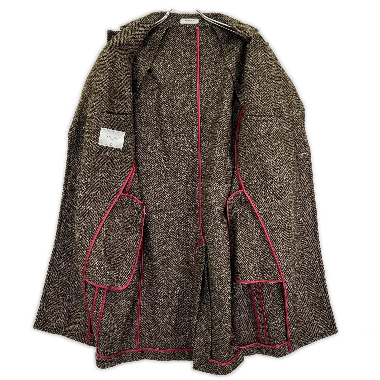 BOGLIOLI ボリオリ C2701Z K.JAKET ブラウン ヘリンボーン ウール
