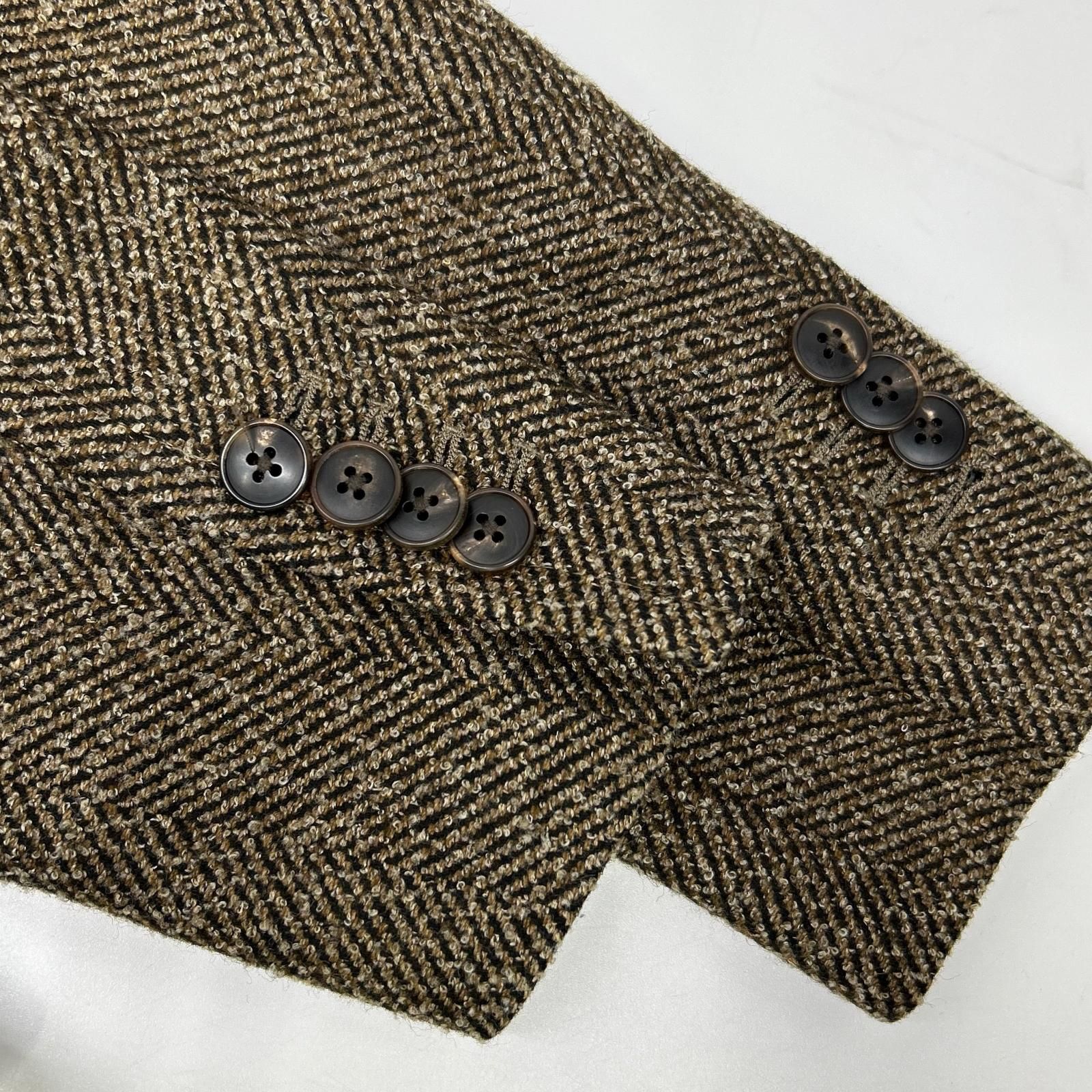 BOGLIOLI ボリオリ C2701Z K.JAKET ブラウン ヘリンボーン ウール